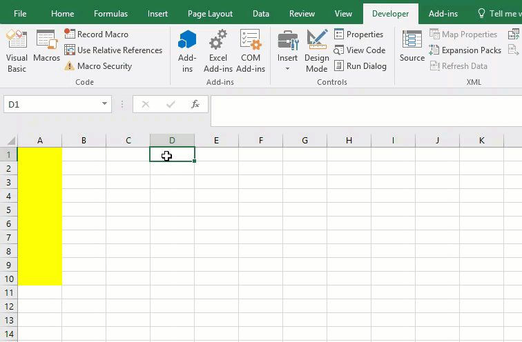 how do you use relative references for macros in excel for mac